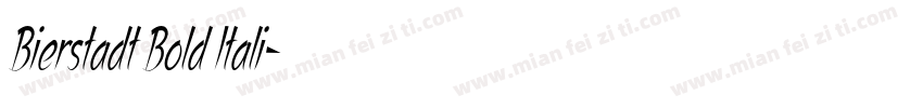 Bierstadt Bold Itali字体转换